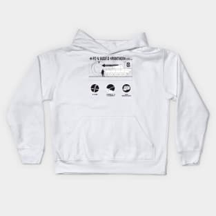 Infographics of Pz-V Panther on white Kids Hoodie